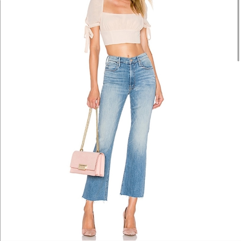 MOTHER The Dutchie Ankle Fray Flare Jeans size 28